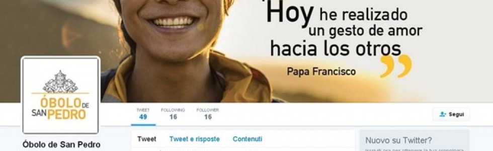 Óbolo de São Pedro se abre ao Twitter e Instagram